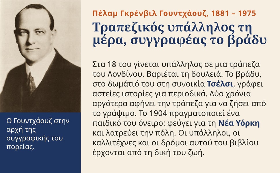 Τραπεζικός υπάλληλος τη μέρα, συγγραφέας το βράδυ. Στα 18 του γίνεται υπάλληλος σε μια τράπεζα του Λονδίνου. Βαριέται τη δουλειά. Το βράδυ, στο δωμάτιό του στη συνοικία Τσέλσι, γράφει αστείες ιστορίες για περιοδικά.…