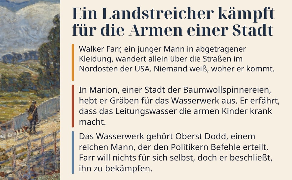 Ein Landstreicher kämpft für die Armen einer Stadt. Walker Farr, ein junger Mann in abgetragener Kleidung, wandert allein über die Straßen im Nordosten der USA. Niemand weiß, woher er kommt.