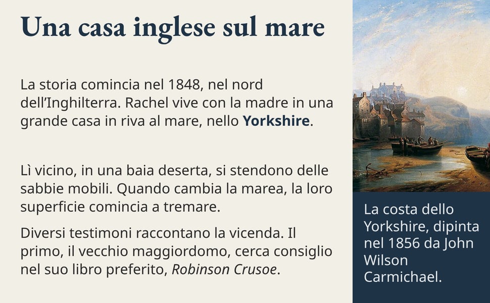 Una casa inglese sul mare. La storia comincia nel 1848, nel nord dell’Inghilterra. Rachel vive con la madre in una grande casa in riva al mare, nello Yorkshire.