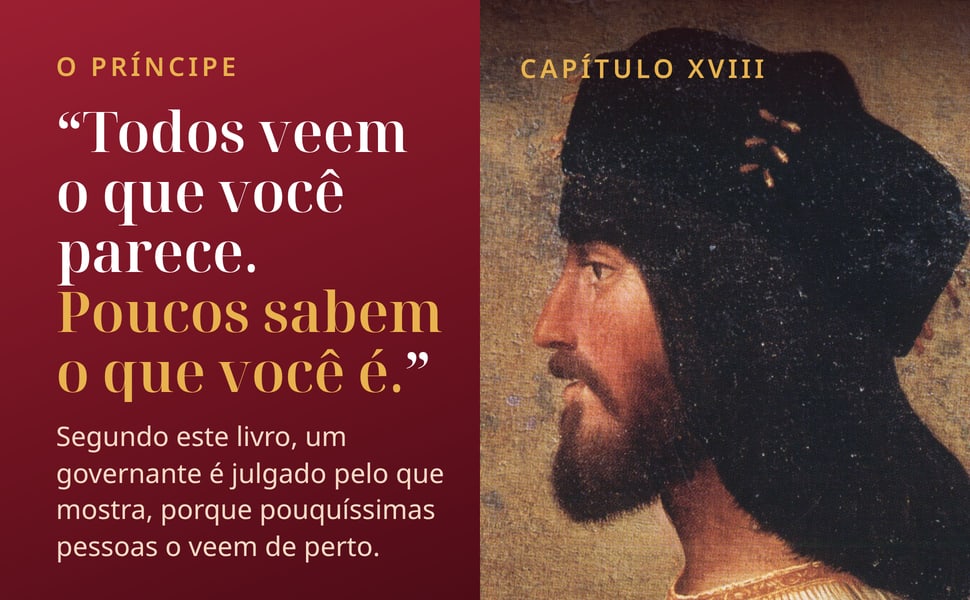 O Príncipe. “Todos veem o que você parece. Poucos sabem o que você é.”.