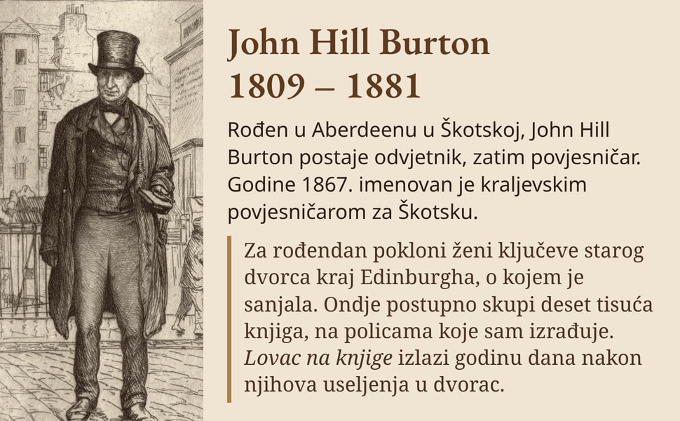 John Hill Burton 1809 – 1881. Rođen u Aberdeenu u Škotskoj, John Hill Burton postaje odvjetnik, zatim povjesničar. Godine 1867. imenovan je kraljevskim povjesničarom za Škotsku.