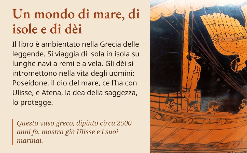 Un mondo di mare, di isole e di dèi. Il libro è ambientato nella Grecia delle leggende. Si viaggia di isola in isola su lunghe navi a remi e a vela. Gli dèi si intromettono nella vita degli uomini: Poseidone, il dio…