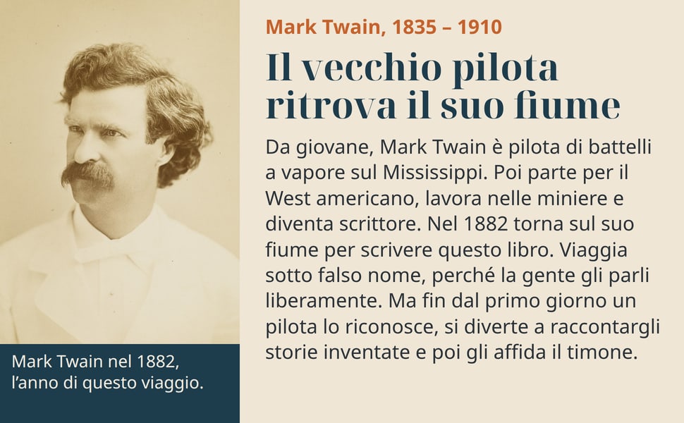 Il vecchio pilota ritrova il suo fiume. Da giovane, Mark Twain è pilota di battelli a vapore sul Mississippi. Poi parte per il West americano, lavora nelle miniere e diventa scrittore. Nel 1882 torna sul suo fiume per…