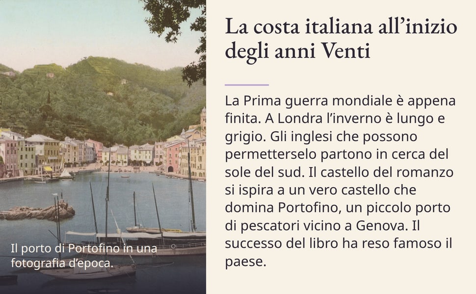 La costa italiana all’inizio degli anni Venti. La Prima guerra mondiale è appena finita. A Londra l’inverno è lungo e grigio. Gli inglesi che possono permetterselo partono in cerca del sole del sud. Il castello del…