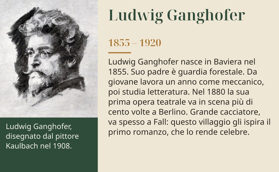 Ludwig Ganghofer. Ludwig Ganghofer nasce in Baviera nel 1855. Suo padre è guardia forestale. Da giovane lavora un anno come meccanico, poi studia letteratura. Nel 1880 la sua prima opera teatrale va in scena più di…
