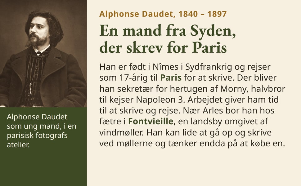 En mand fra Syden, der skrev for Paris. Han er født i Nîmes i Sydfrankrig og rejser som 17-årig til Paris for at skrive. Der bliver han sekretær for hertugen af Morny, halvbror til kejser Napoleon 3. Arbejdet giver ham…