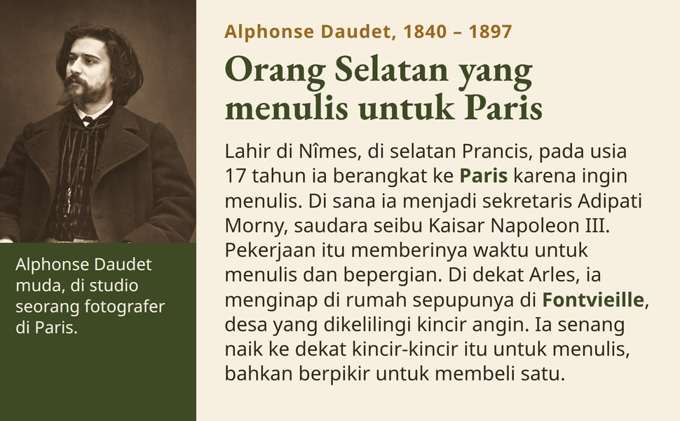 Orang Selatan yang menulis untuk Paris. Lahir di Nîmes, di selatan Prancis, pada usia 17 tahun ia berangkat ke Paris karena ingin menulis. Di sana ia menjadi sekretaris Adipati Morny, saudara seibu Kaisar Napoleon III.…