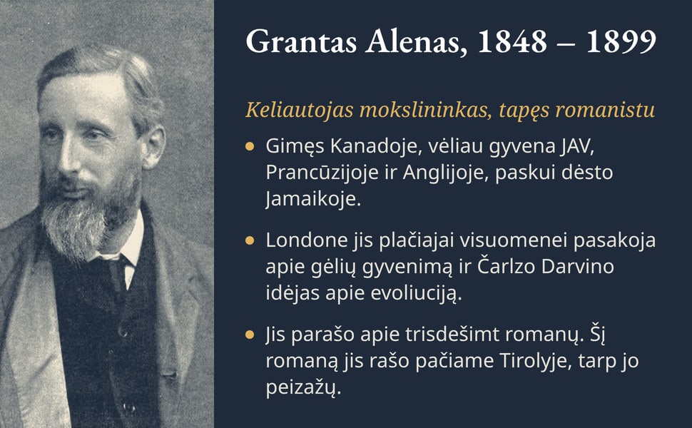 Grantas Alenas, 1848 – 1899. Keliautojas mokslininkas, tapęs romanistu.