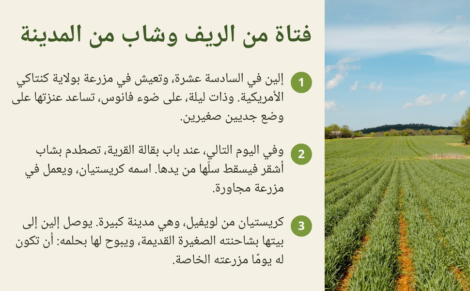 فتاة من الريف وشاب من المدينة. إلين في السادسة عشرة، وتعيش في مزرعة بولاية كنتاكي الأمريكية. وذات ليلة، على ضوء فانوس، تساعد عنزتها على وضع جديين صغيرين.