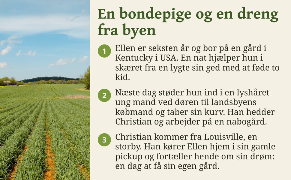 En bondepige og en dreng fra byen. Ellen er seksten år og bor på en gård i Kentucky i USA. En nat hjælper hun i skæret fra en lygte sin ged med at føde to kid.