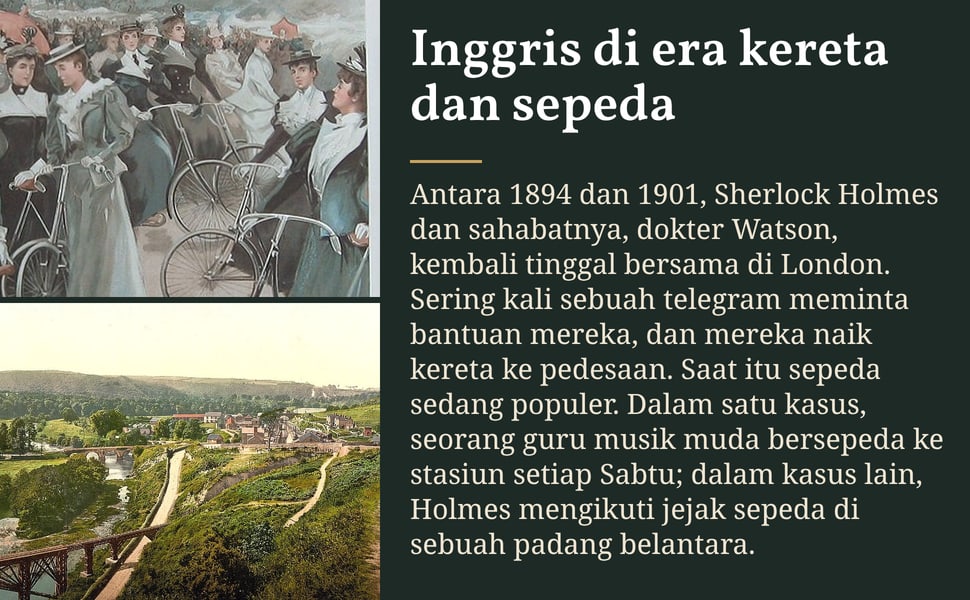 Inggris di era kereta dan sepeda. Antara 1894 dan 1901, Sherlock Holmes dan sahabatnya, dokter Watson, kembali tinggal bersama di London. Sering kali sebuah telegram meminta bantuan mereka, dan mereka naik kereta ke…