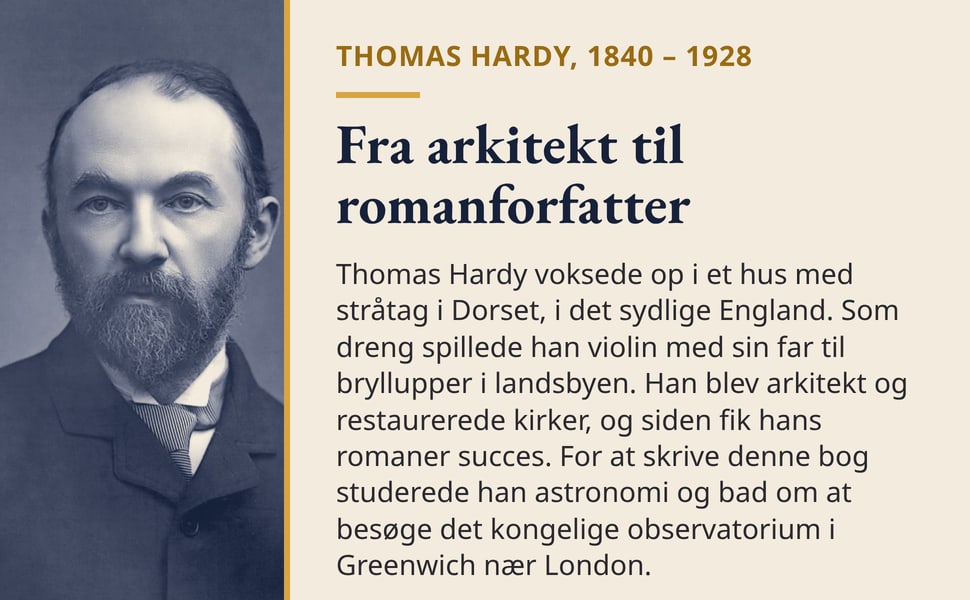 Fra arkitekt til romanforfatter. Thomas Hardy voksede op i et hus med stråtag i Dorset, i det sydlige England. Som dreng spillede han violin med sin far til bryllupper i landsbyen. Han blev arkitekt og restaurerede…