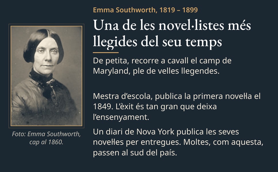 Una de les novel·listes més llegides del seu temps. De petita, recorre a cavall el camp de Maryland, ple de velles llegendes.