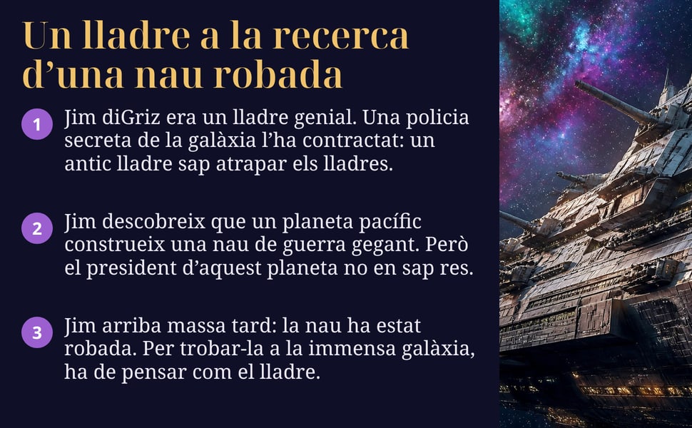 Un lladre a la recerca d’una nau robada. Jim diGriz era un lladre genial. Una policia secreta de la galàxia l’ha contractat: un antic lladre sap atrapar els lladres.