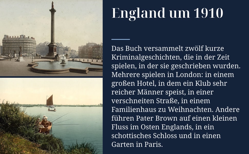 England um 1910. Das Buch versammelt zwölf kurze Kriminalgeschichten, die in der Zeit spielen, in der sie geschrieben wurden. Mehrere spielen in London: in einem großen Hotel, in dem ein Klub sehr reicher Männer…